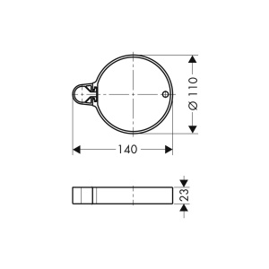 Seifenschale Hansgrohe Casetta C, crom, 3 x 12 x 34 cm - Img 2