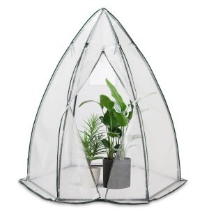 Sera pentru plante VOUNOT 160x160x180 cm, alba, rezistenta la intemperii