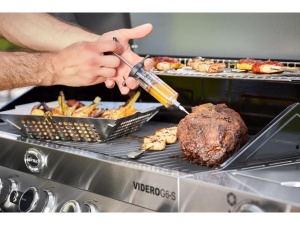 Seringa de marinare ROSLE seringa de inalta calitate pentru marinata de carne de 50 ml aroma intensa otel inoxidabil 1810 polipropilena PP lungime 225 - Img 3