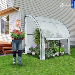 Serra VOUNOT, 200x100x180 cm, alb, cu structura din otel rezistent - Img 2