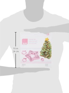 Set 10 forme de taiat IBILI Sapin Abeto roz din plastic 22 x 22 x 4 cm - Img 2