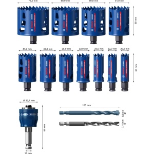 Set 14 carotele Bosch EXPERT Multi Material, 20-76 mm - Img 4