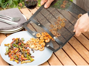 Set 2 Grill-Netzbeutel InnovaGoods Antiaderent Rezistent la temperaturi de pana la 300degC Negru - Img 5