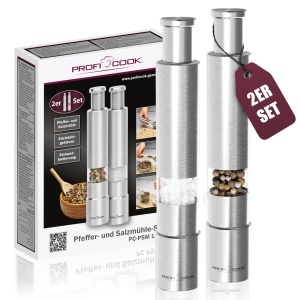 Set 2 Muli de Sare si Piper ProfiCook, Inox, 30 ml, Manual - Img 8