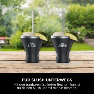 Set 2 pahare izolate pentru cocktailuri Ninja SLUSHi, 295 ml, negru - Img 4