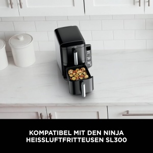 Set 2 Silikonschale pentru Friteuza cu Aer Cald Ninja SL300, Hitzebestendig 240C, Negru - Img 6