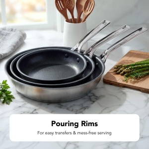 Set 2 Tigai din Inox KitchenAid 2028 cm, Antiaderente, Inductie - Img 5