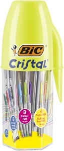 Set 20 Stilouri Colorate BIC Megatubo, 1 mm si 1,6 mm, Diverse Culori - Img 1