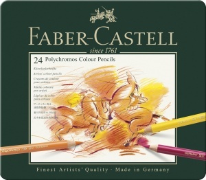 Set 24 Creioane Colorate Faber-Castell Polychromos in Metalletui - Img 2