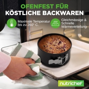 Set 3 Forme de Copt NutriChef din Carbon Stahl cu Antiaderenta, 152025 cm - Img 6