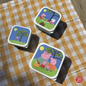 Set 3 Lunchbox-uri pentru Copii Petit Jour PEPPA PIG, Polypropylen, Usor de Curatat - Img 2