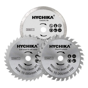 Set 3 panze circulare HYCHIKA M1Y-DU05-85, diametru 85 mm, 4500 RPM, pentru lemn, metal si ceramica