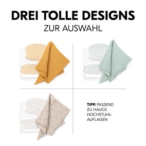 Set 3 Tetra Hauck Cuddle N Clean 100 Bumbac 80x80 cm Culori Neutre - Img 2
