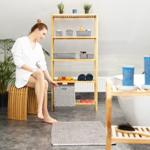Set 4 Cosuri de Depozitare Relaxdays, Plastic, Alb, 31x32x30 cm - Img 3
