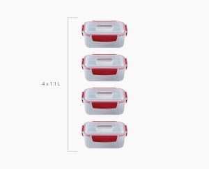 Set 4 cutii depozitare Joseph Joseph Nest Lock 11L design compact etanse BPA-free - Img 2
