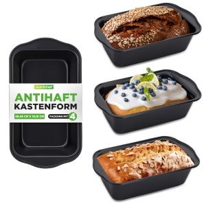Set 4 Forme de Copt NutriChef din Karbonstahl, Antiaderente, 230C