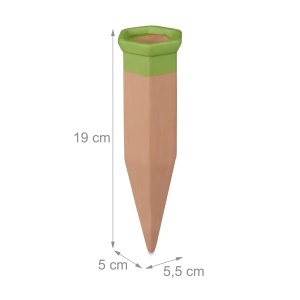 Set 4 Ghiulele de Udat pentru Flori, Relaxdays, Terracotta, pentru Sticle de 1.5L - Img 4