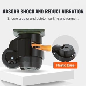 Set 4 roti pivotante VEVOR GD-60FD nylon ajustabile capacitate 05 tone - Img 3