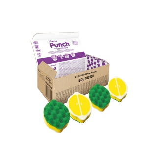 Set 4 Scheuerschwamme Vileda Punch Zitrone, kratzfrei, cu parfum citric