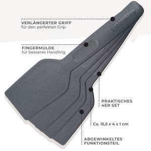 Set 4 Spatule Fackelmann Statement pentru Raclette Ergonomice Gri 155 cm - Img 3