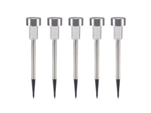 Set 5 lampi solare BEPER P207OUT004 LED pentru exterior IP44 37 cm otel