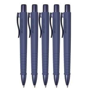 Set 5 Pixuri Faber-Castell Poly Ball Urban Future Dusk, Ergonomice, Cu Tinta Albastra