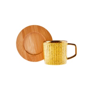Set 6 Cesti Cafea Karaca Bambus 90 ml cu Suport pentru Cafea Turceasca - Img 6