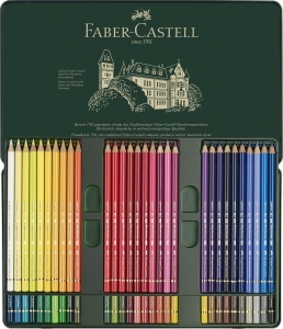 Set 60 Creioane Colorate Faber-Castell Polychromos cu Mina de 3,8 mm, Metalletui - Img 4