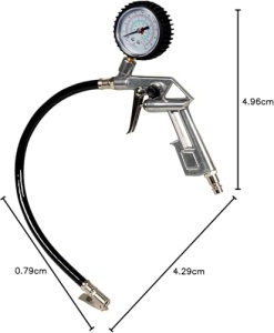 Set accesorii compresor Einhell 3 piese 8 bar furtun 5 m pistol suflare si umflare roti - Img 9