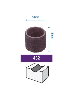 Set accesorii Dremel 432 cu 6 benzi abrazive, granulatie 120, 13mm - Img 2
