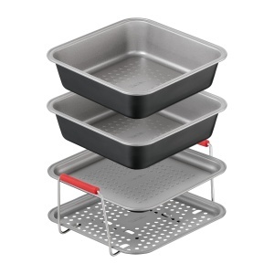 Set Accesorii Friteuza cu Aer Cald Tefal J701S444, 4 Piese, Antiaderent, Ergonomic
