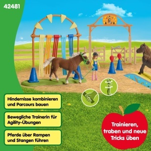 Set Agilitate pentru Ponei Schleich Farm World 48 Piese cu Figurina - Img 5