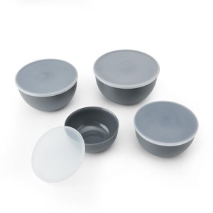 Set boluri KitchenAid Meal Prep cu capac 4 dimensiuni gri carbune - Img 2