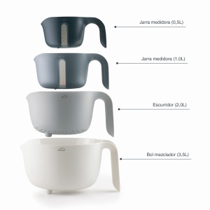 Set boluri si ustensile bucatarie Lacor 62633 4 piese BPA-free albgri 35L - Img 2