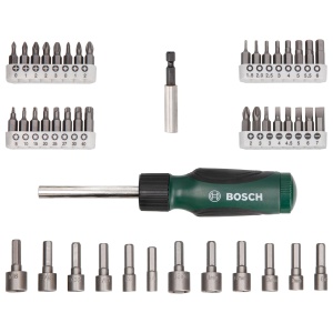 Set Bosch 46 Piese Surubelnita si Chei Tubulare Universal Cu Rata Magnetica - Img 2