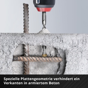 Set burghie beton Einhell SDS Plus 7 piese 210 mm otel 40Cr varf centrare - Img 8