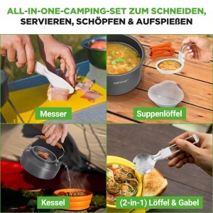 Set Camping NutriChef, 10 Piese, Aluminiu, Usor, Antiaderent - Img 7
