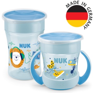 Set cani pentru copii NUK Magic Cup Mini Magic Cup 360deg 160 ml 230 ml albastru BPA-free - Img 7
