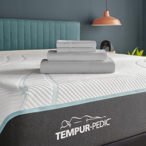Set cearsafuri din bumbac Tempur Sleepy Silver Mist Cal King, 4-way stretch - Img 2
