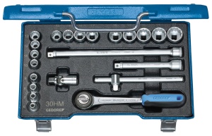 Set chei cu clichet GEDORE U-3, 22 piese, 6-22 mm, otel vanadiu