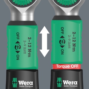 Set Chei Dinamometrice Wera Safe-Torque A 2, 23 piese, 2-12 Nm, Negru-Verde - Img 5