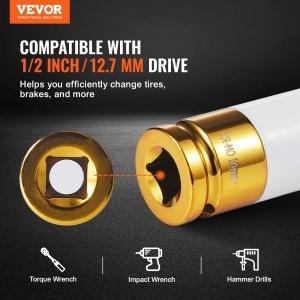 Set Chei Impact VEVOR 12ZTT10 CR-MO 8 Dimensiuni SAE si Metric - Img 2