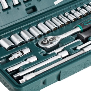 Set chei tubulare Bruder Mannesmann M 2040 46 piese otel crom-vanadiu - Img 2