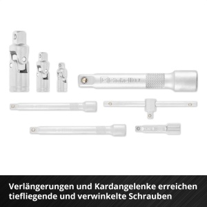 Set cliche si biti Einhell 181 piese, 370643, rosu - Img 10