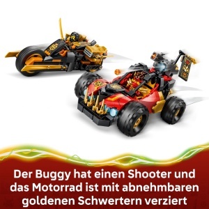 Set Constructie LEGO NINJAGO 71864 - Kais si Coles Kombi-Flitzer, 394 piese, cu 3 Minifigurine - Img 4