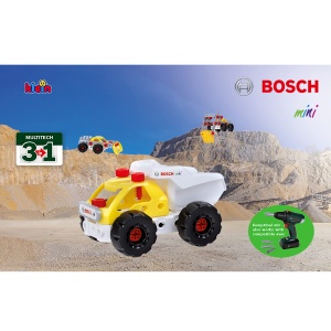 Set Constructie Theo Klein 8792 Bosch 3 in 1 - 57 Piese, Bagger, Raupe, Kipper - Img 2