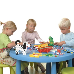 Set Creativ Hama cu Perle Maxi, 600 Bucle Colorate, Placa Lowe si Elefant - Img 7