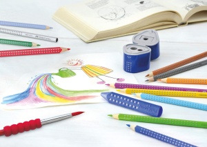 Set Creioane Colorate Faber-Castell, 24 Culori cu Neon, Ergonomice - Img 9