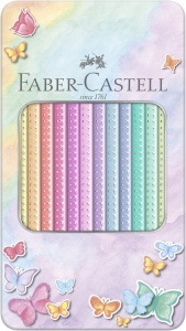 Set Creioane Colorate Faber-Castell Sparkle, 12 Culori Pastel, Metalletui - Img 8