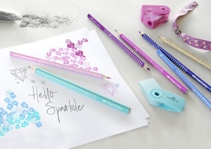 Set Creion Colorat Faber-Castell Sparkle, 20 Creioane, 1 Ascutitor, Metal - Img 7